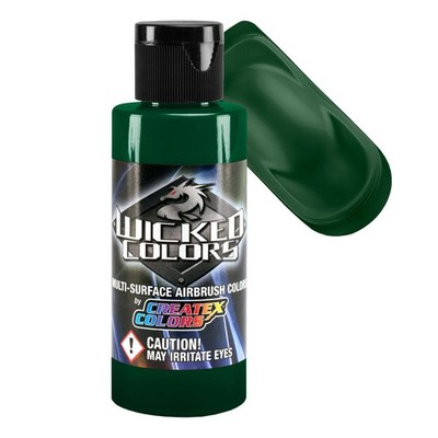 Createx Wicked Colors Pthalo Green Opaque Airbrush Paint Color 2oz W009 - 2Z