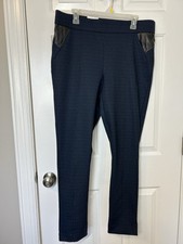 NWT Michel Studio Women  s Taylor Leggings Pants Size 16 Stretch Skinny Navy