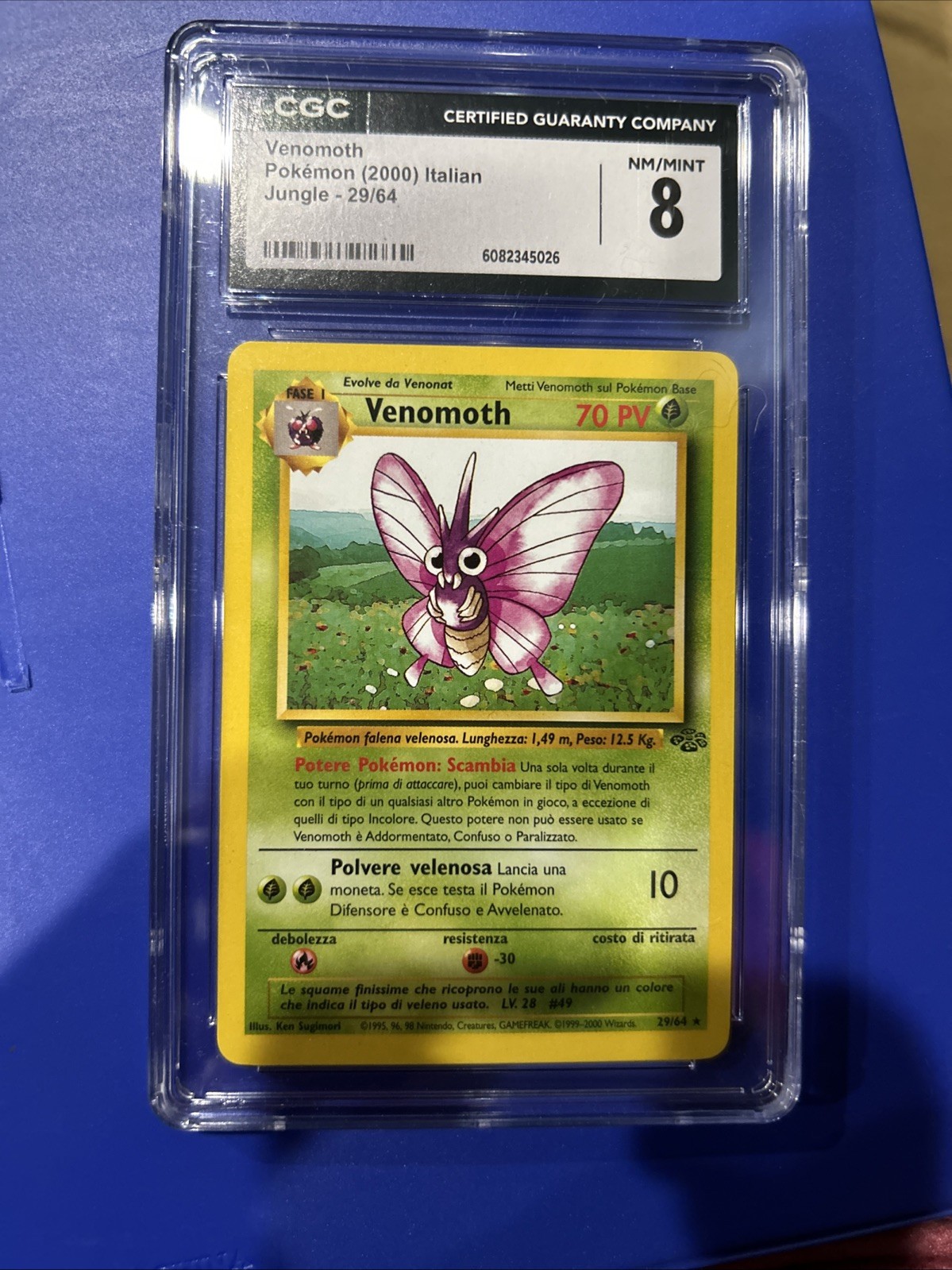 Venomoth Pokemon 2000 Italian Jungle 29/64 CGC NM/Mint 8