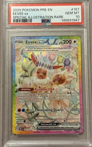 Pokemon Eevee EX Prismatic Evolutions Sir Holo PSA 10 Gem Mint 167/131