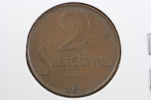 1922 Latvia 2 Santimi KM# 2 32GC - Picture 2 of 4