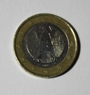 Pièce de 1 euro : Aigle Fédéral Allemand 2002 - frappée F - Photo 1/4