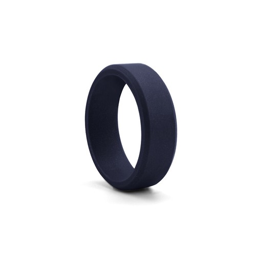 Black Silicone Ring Rubber Wedding Band Flexible for Men Workout Male Lifestyl · - Picture 13 of 22