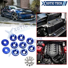 Aluminum Blue M6 Bumper Bolt Engine Bay Screw Dress up Kit For Ford Mustang