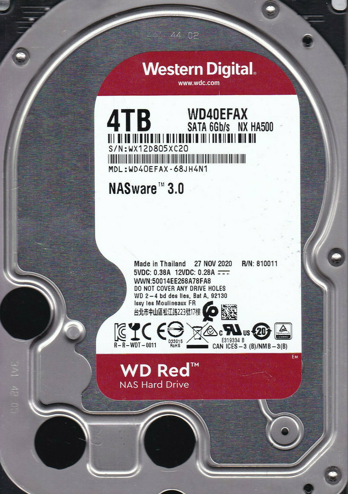 5400 RPM SATA Drive WD Red 4TB NAS Internal Hard Drive - 5400 RPM