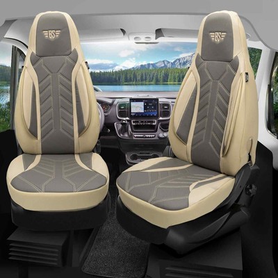 Pilot Wohnmobil Sitzbezüge passend für Bluebird Expedition (Grau-Beige)