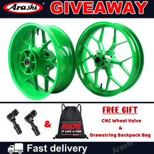 For Honda Cbr600rr 2007 - 2022 2008 Arashi Neon Green Rims Front Rear Wheel Rim For Honda Cbr600rr 2007 - 2022 2008 Arashi Neon Green Rims Front Rear Wheel Rim