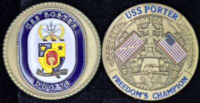 DDG-78 USS PORTER - Freedom's Champion - Navy Challenge Coin