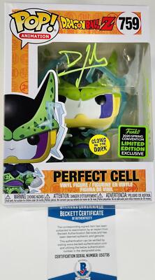 DAMEON CLARKE SIGNED PERFECT CELL FUNKO 759 GITD EXCLUSIVE DRAGON