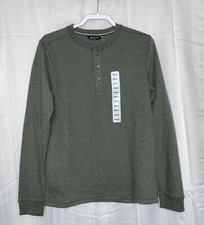 Members Mark Men's Long Sleeve Thermal Henley Small Different Colors