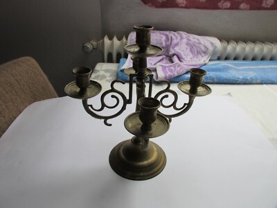 Vintage Bronze Candelabra, Candlestick, 5 Arm!!!