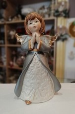 Angelo In Ceramica Con Mani Giunte H. 20