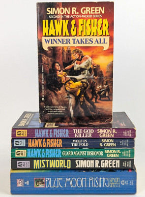 Simon R. Green Paperback x 6 Hawk & Fisher Mistworld Blue Moon Rising Vintage