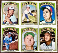 1972 Topps Montreal Expos, Ron Taylor Boots Day Stan Swanson Denny Lemaster