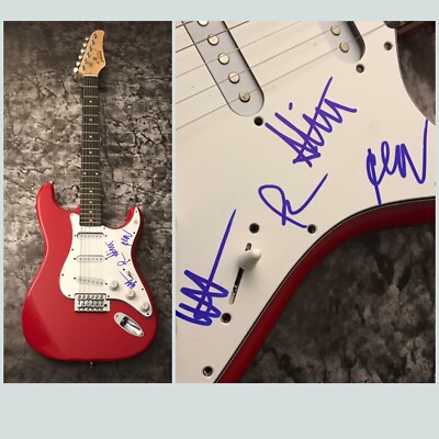 GFA Under My Influence x4 Band  * THE ACES *  Signed Electric Guitar A1 COA