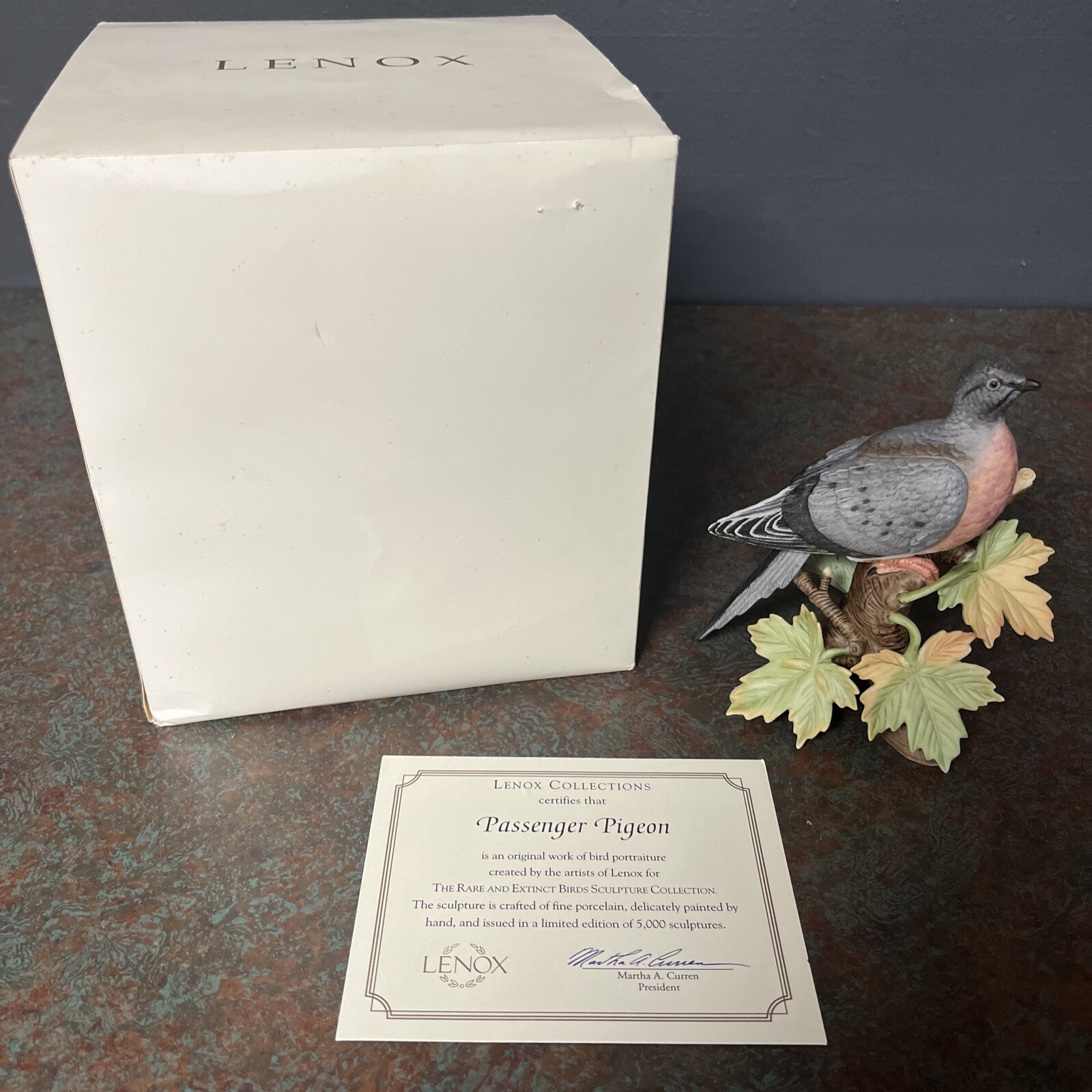 Lenox 2004 Passenger Pigeon Porcelain - Limited Ed - Mint With Box