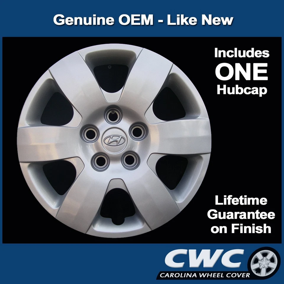 Tapacubos para Hyundai Sonata 2006-2010 genuino de fábrica OEM 16 pulgadas cubierta de rueda 55556 Foto 2 de 4