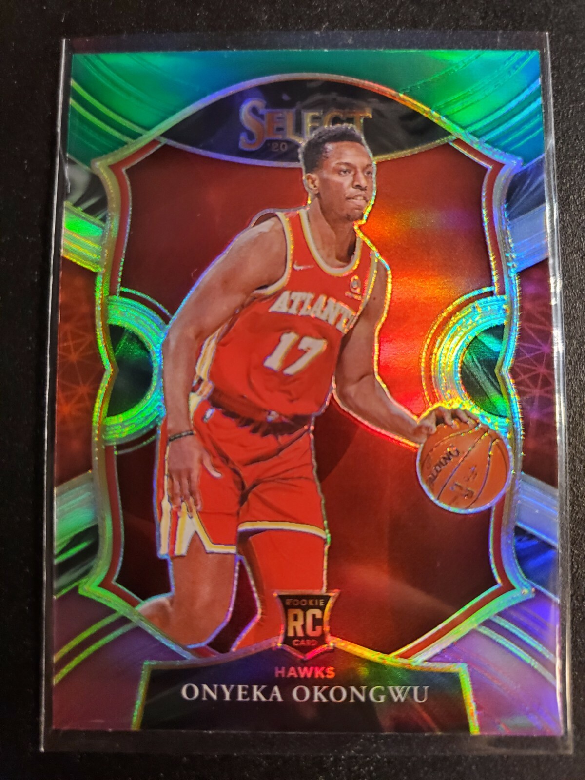 2020-2021 Select Basketball Onyeka Okongwu Concourse Green/White/Purple Prizm RC