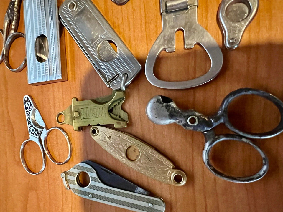 RARE ANTIQUE CIGAR CUTTER COLLECTION 20 DIFFERENT OLD CIGAR CUTTERS eBay