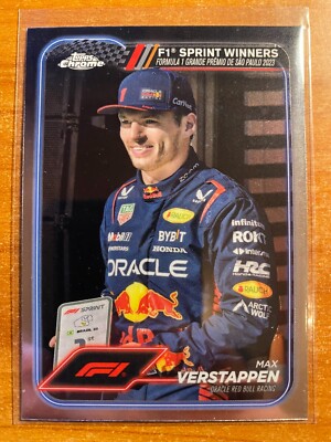 Topps Chrome F1 2024 Max Verstappen Sprint Winner Sao Paulo Brazil Red Bull #153