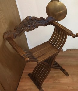 1 Stück Antike Bürostuhl Kapitänsstuhl Armlehner Klappstuhl Holz | eBay