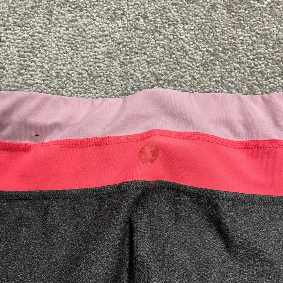 Calça Leggings Feminina Xersion Perna Larga Pequena Cinza Rosa Active Athleisure 28x32 - Imagem 4 de 4