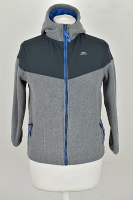 Trespass grau Fleece Hoodie Größe 11/12 Jungen durchgehender Reißverschluss Outdoor Oberbekleidung
