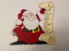 Santa with List CUSTOMIZE Paper Piecing Scrapbook Christmas Holiday sheller29 