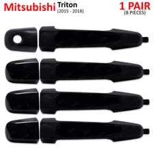 Set 4Dr Gloss Outer Handle Hand Fits Mitsubishi L200 Triton MR MQ 2015 2022