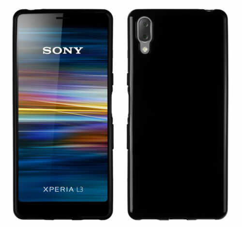 TPU Dark Case für Sony Xperia L3 Schutz Hülle Etui Tasche Handy Cover schwarz - Afbeelding 1 van 2