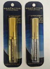 LOT OF 2 - MAX FACTOR ULTRALUCENT LIP POLISH 0.19oz EACH *IMPERFECT PACKAGING*