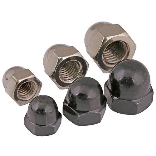 M3/4/5/6/8/10/12 Dome Domed Acorn Nuts-Hexagon Domed Cap Nuts Zinc/Nickel-Plated - Picture 2 of 6
