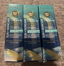 Pacifica Mineral Face Coconut Probiotic SPF 30 1.7 Oz READ Description ~3 Packs