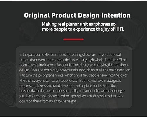 Kz Pr1 Pro Second Generation 13.2 Mm Planar Unit Headphones Music Headphones Hif - Picture 9 of 13