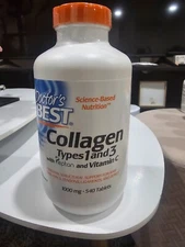Doctor's Best Best Collagen Types 1 and 3 vitamin c 540 tablets free shipping.