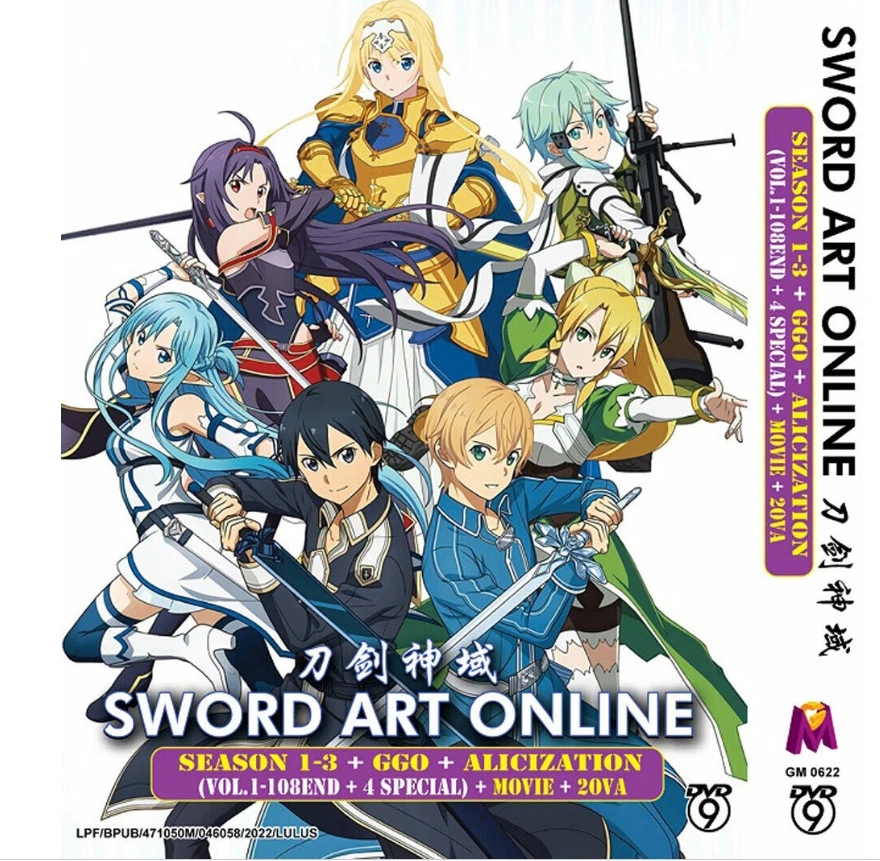 Sword Art Online Season 1-3 Complete Series Anime DVD [English Dubbed]