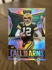 2021 Panini Playoff Football Aaron Rodgers Call To Arms Prizm Silver Insert!
