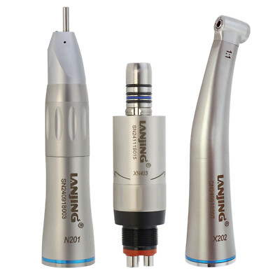 Dental Straight Handpiece Low Speed Contra Angle Air Motor 4 Hole Titanium NSK