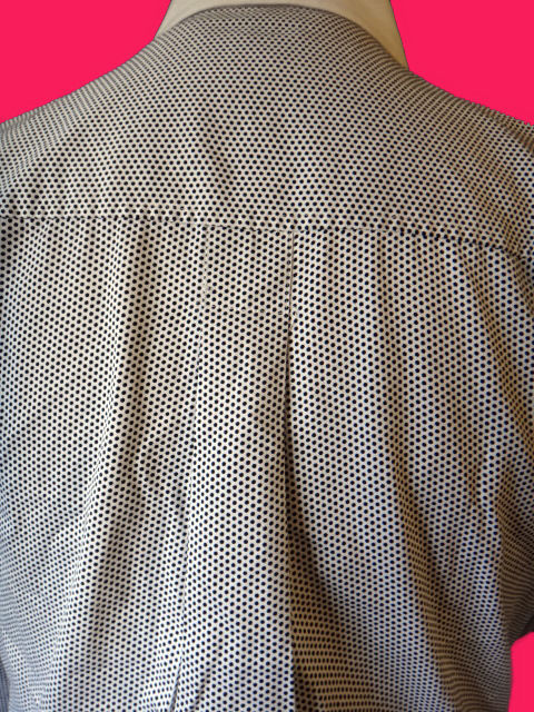 paul frank dress shirts PAUL FRANK dress shirt black white M color block cufflink french cuff polka  dot