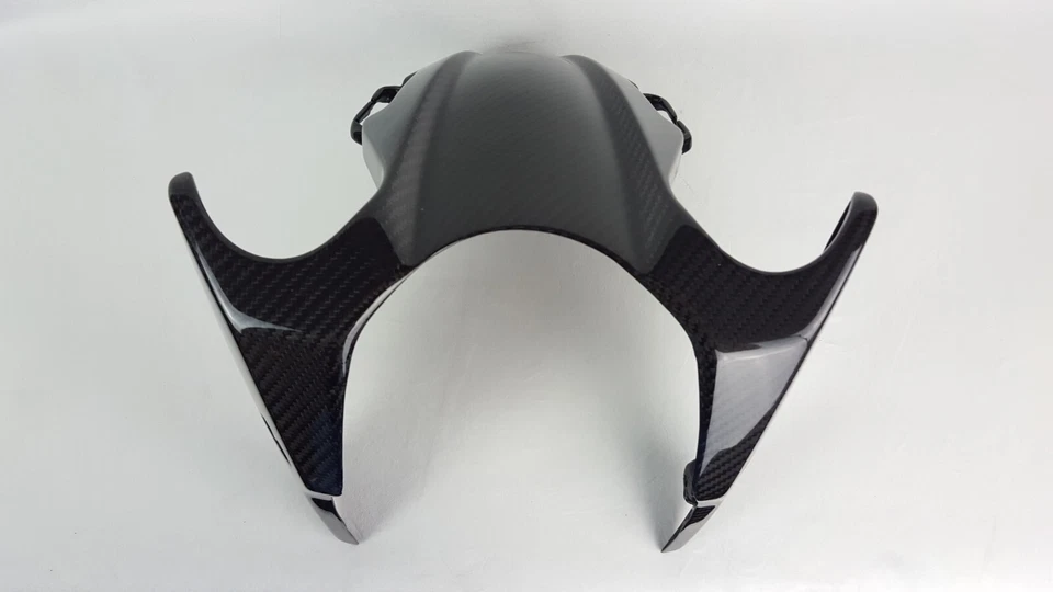 2013-22 Ducati Hyperstrada Hypermotard carbon fiber front fender GLOSS - image 3 of 4