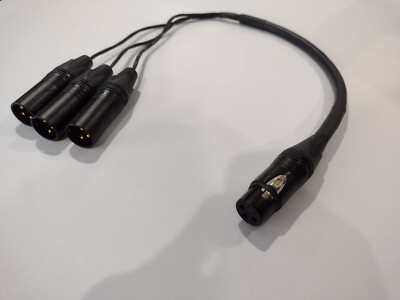 ESH AUDIO - XLR Splitter Cable - 3 outputs - Mogami 2931 - Neutrik