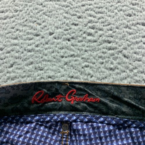 Robert Graham Chino Pants Mens 36x30 Brown Cotton Stretch Classic Yates Fit - Picture 3 of 11