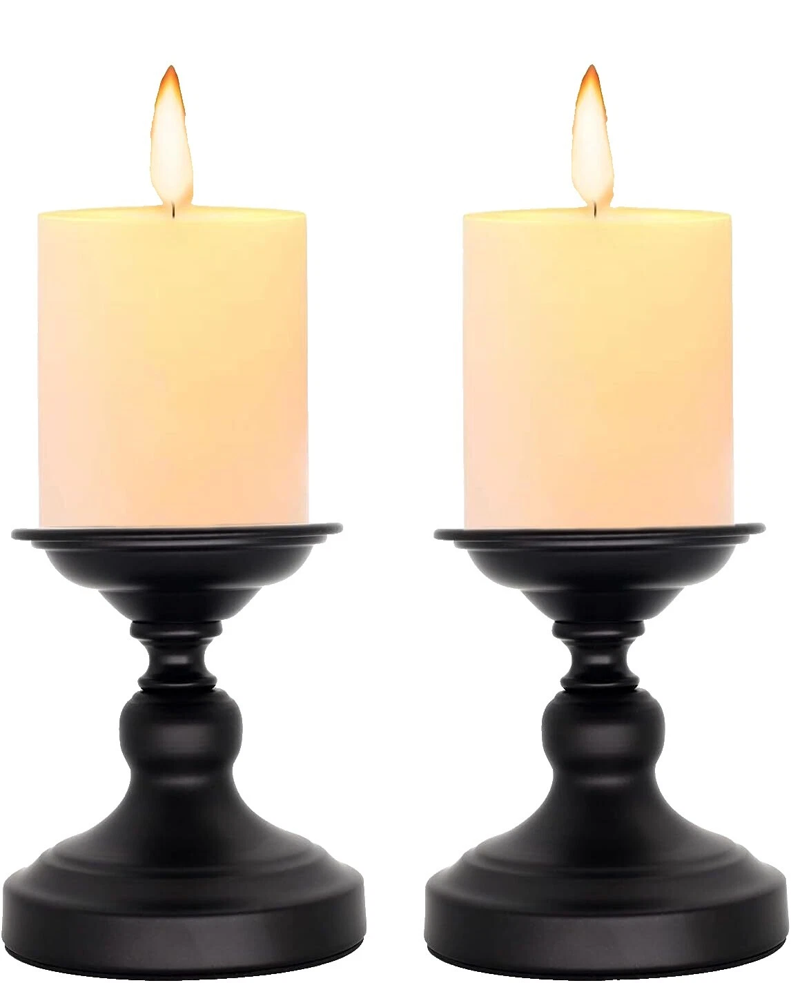 Art Deco Candelabros Vela Negra