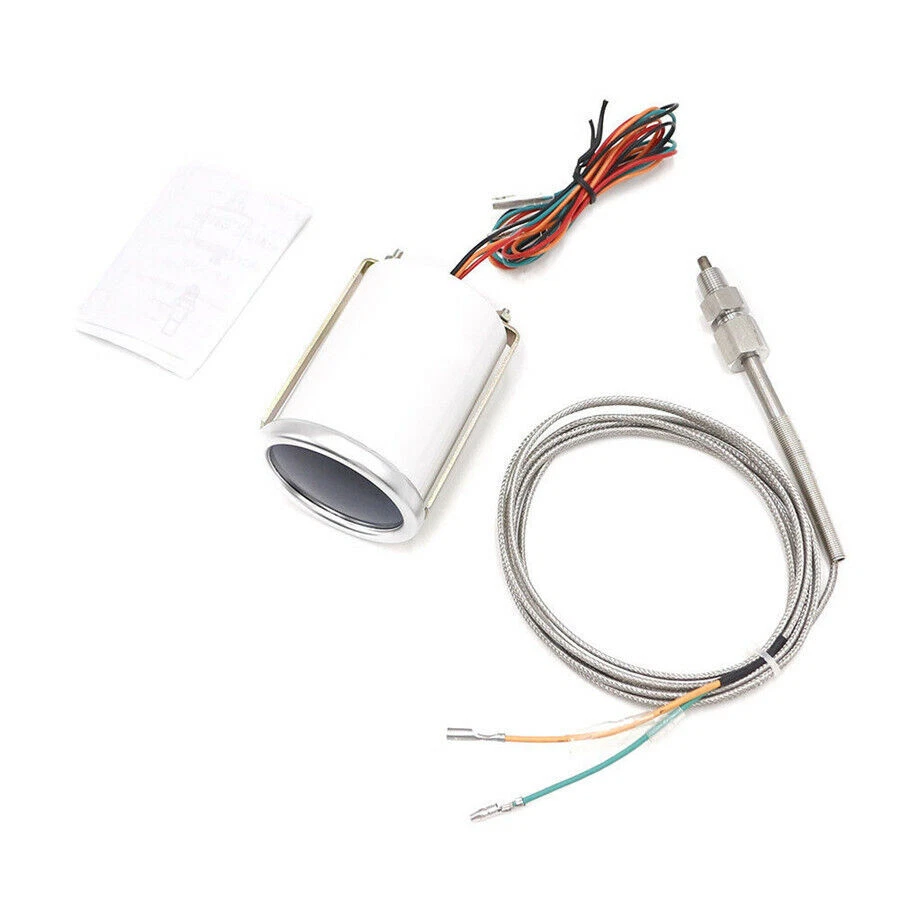 Medidor de temperatura de gases de escape de 2"52 mm lente de humo sensor puntero medidor LED EGT para automóvil Foto 4 de 4