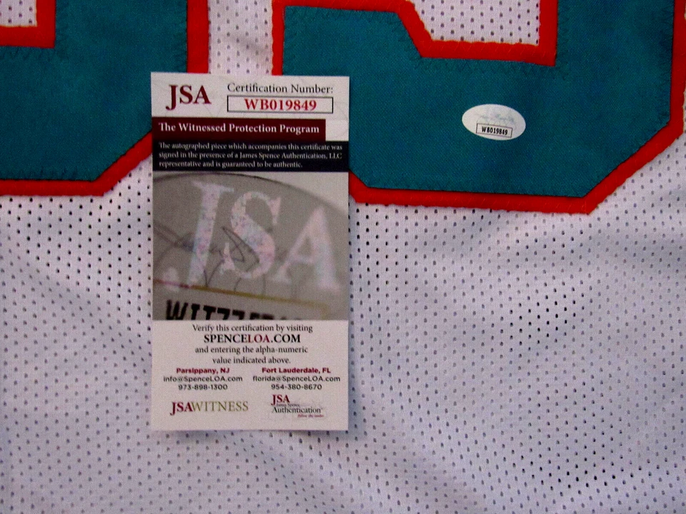 LARRY CSONKA SBC MIAMI DOLPHINS HOF SIGNED AUTO DOLPHINS FOOTBALL JERSEY JSA - Image 3 of 4