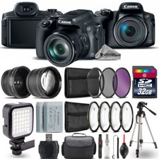 Canon PowerShot SX70 HS Camera  Wide Angle  Telephoto Lens  LED - 32GB Kit