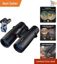 12x42 HD Zoom Binoculars for Bird Watching Hunting Waterproof Lightweight