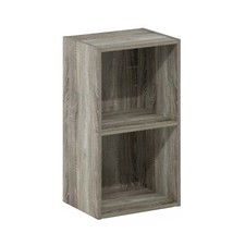 Furinno Standard Bookcase 21.2 in French Oak 2-Shelf Clean-Lined Stylish Design