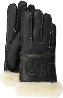 UGG Gloves Sheepskin Warm Winter Fully Lined Logo Water Resist $165 Women's M