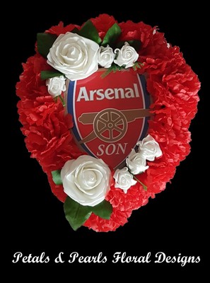 Artificial Flower Football Funeral Wreath Grave Memorial Arsenal Football Club Ebay